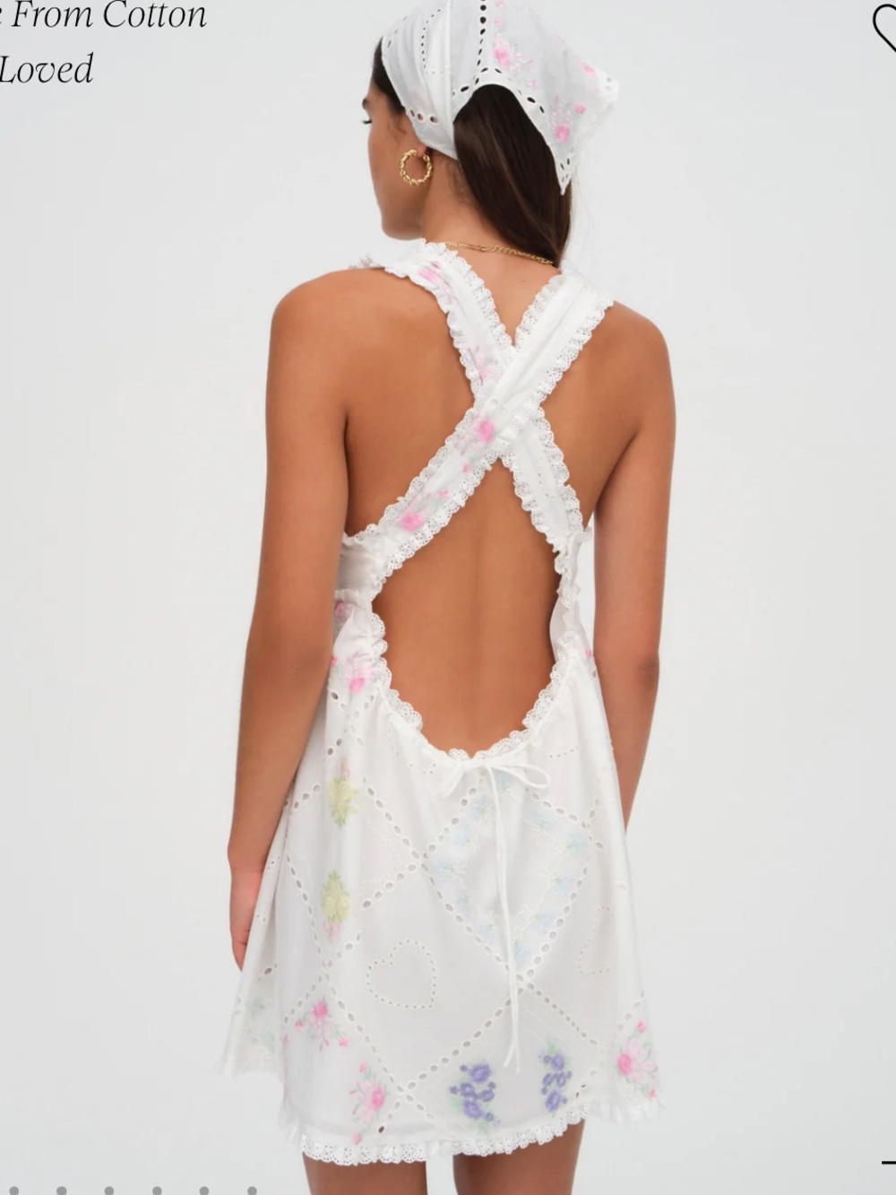 For Love And Lemons Andrea Embroidered Mini Dress - Picture 2 of 7